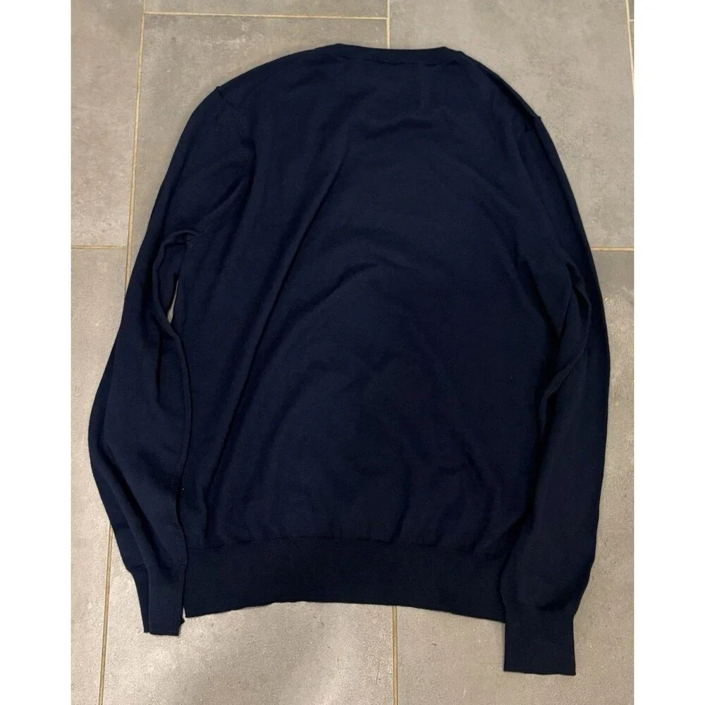 FAHERTY RESERVE Mens Navy Blue Long Sleeve Crew Neck Sweater Size M Cotton